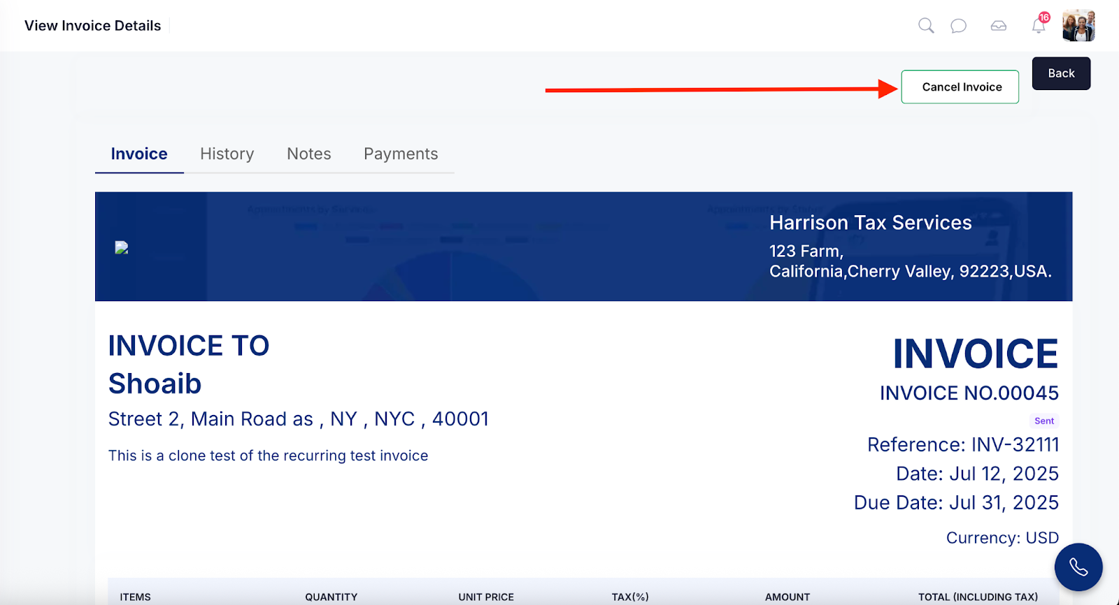 Cancel Invoices