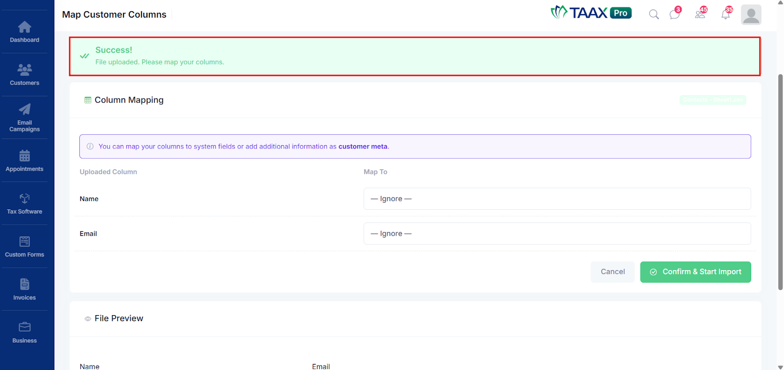 Confirmation-Message