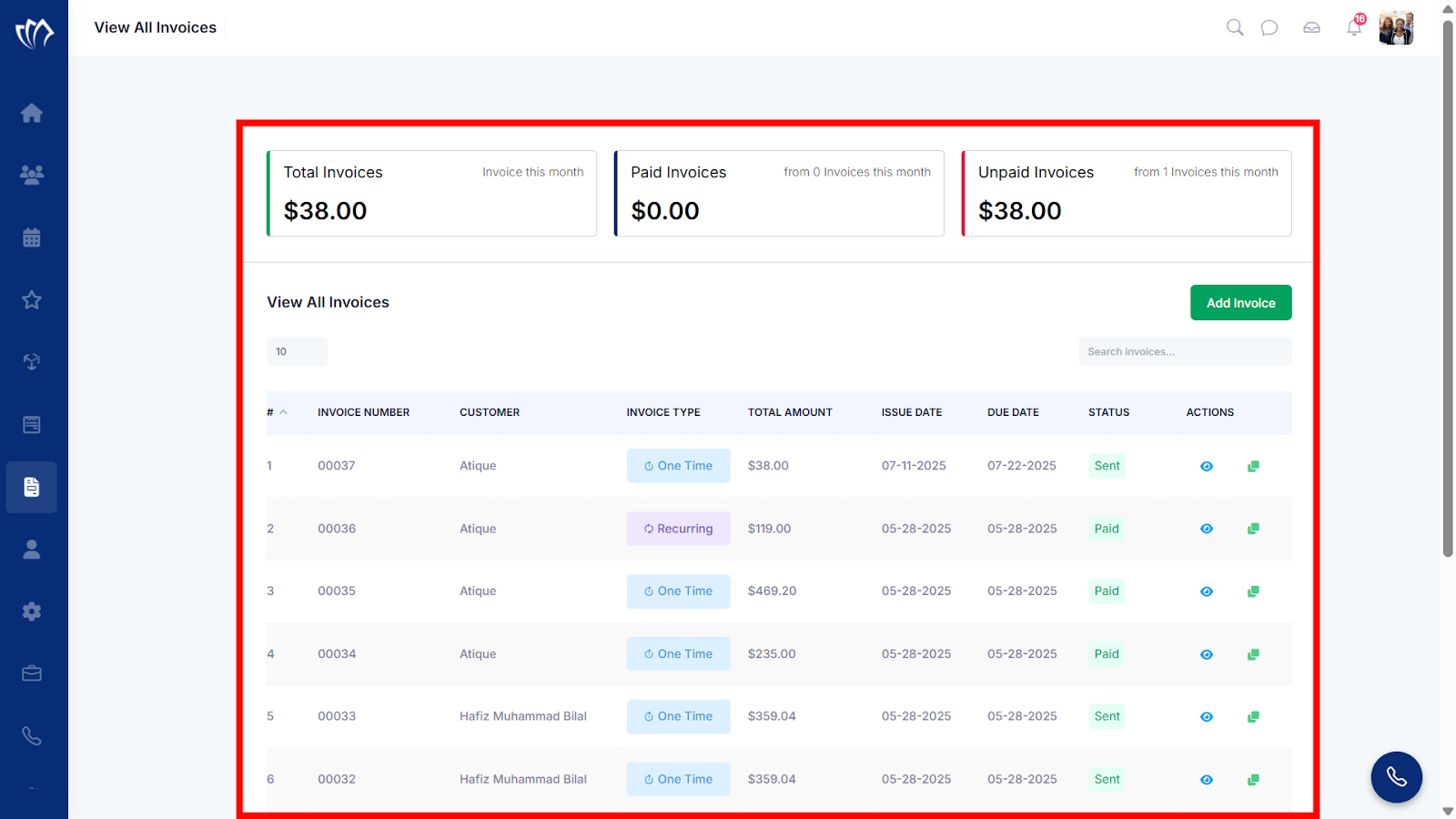 View-All-Invoices